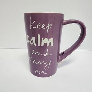 Keep Calm and Carry On Purple Ceramic Mug